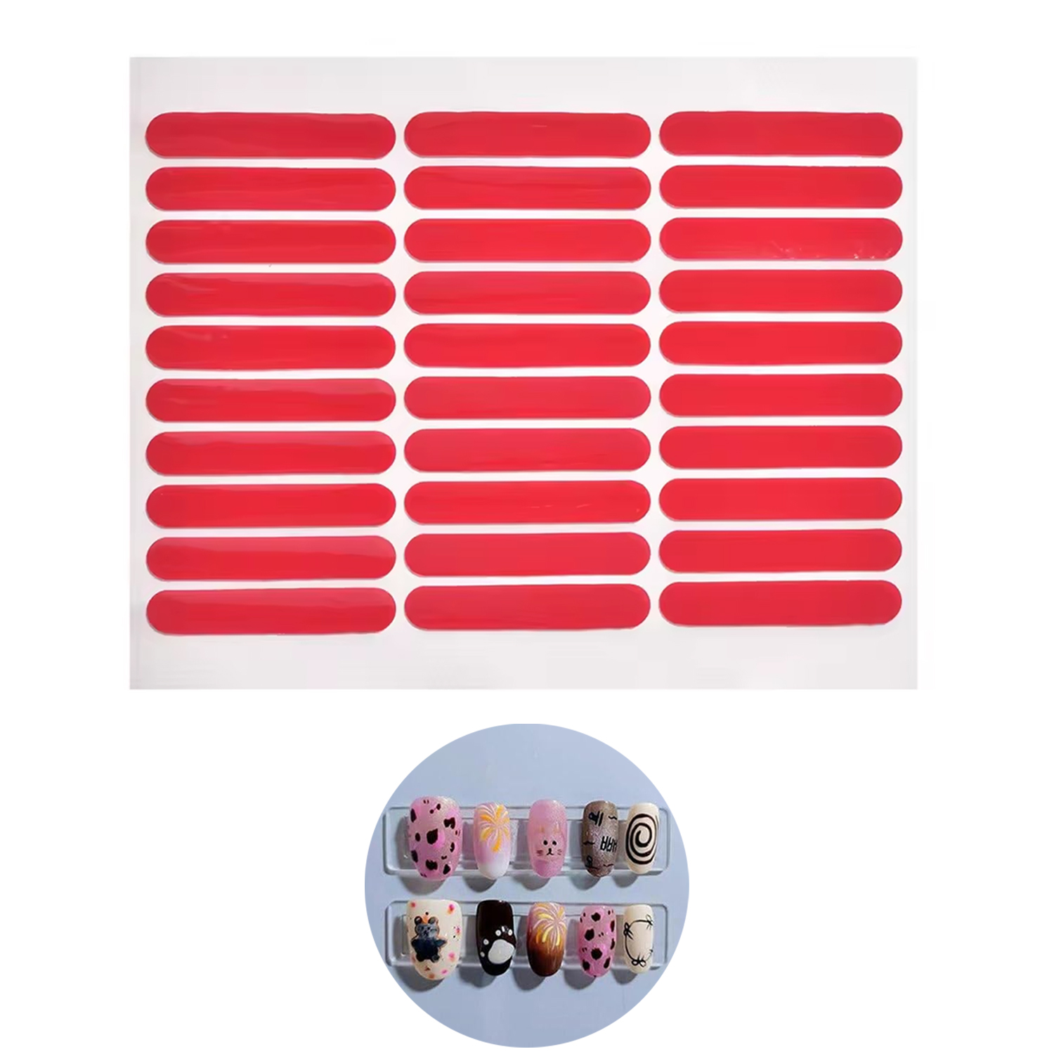 Striping Tape Nail - LULAA-Cinta de cristal de doble cara