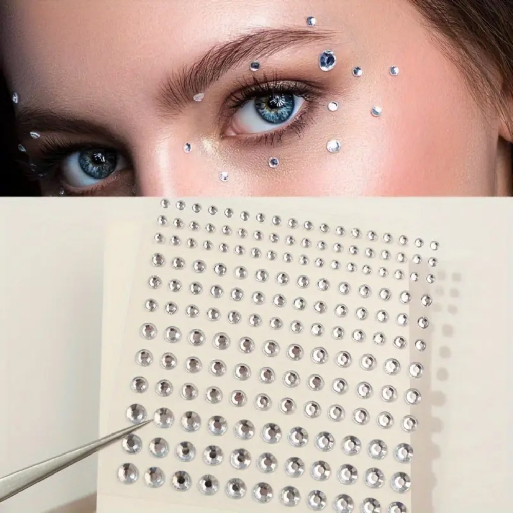 Rhinestone Nail Gem - 165 pegatinas autoadhesivas de diamantes de