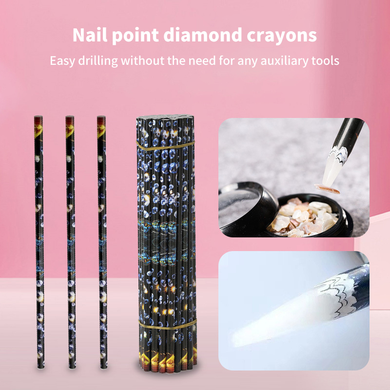 Rhinestone Nail Gem - 1 Uds. Crayón de cera para