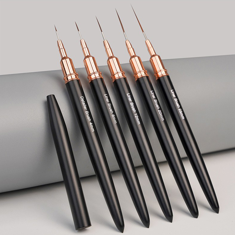 Nail Art Brush Set - # Juego de 5 pinceles profesionales