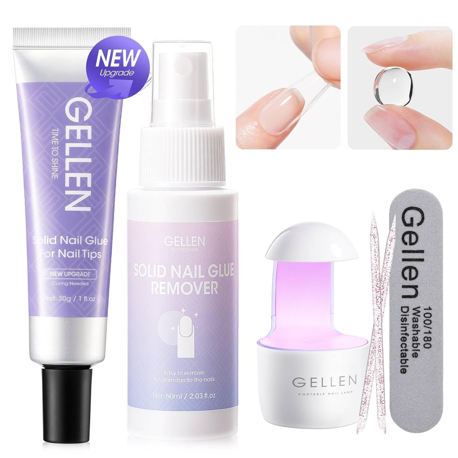 Polygel Nail Kit - GELLEN 30g Polygel, Pegamento para Uñas,