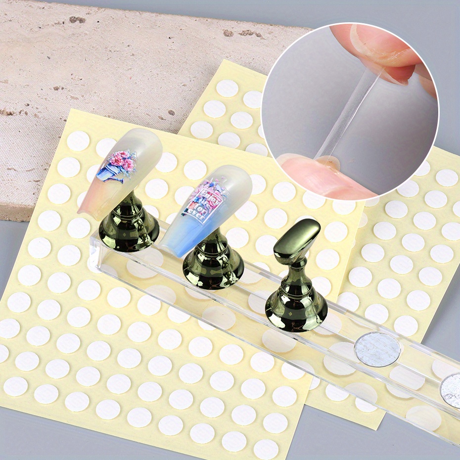 Striping Tape Nail - Cinta adhesiva transparente de doble cara,