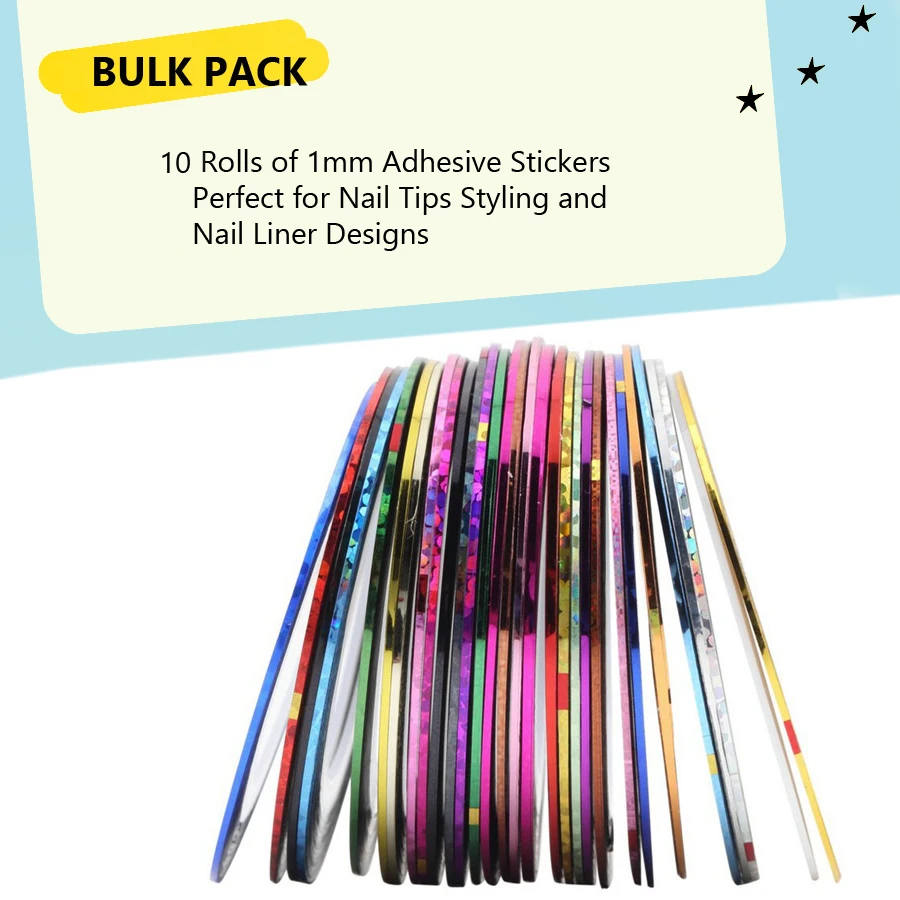 10 rollos de cintas adhesivas  - Striping Tape Nail reseña y precio
