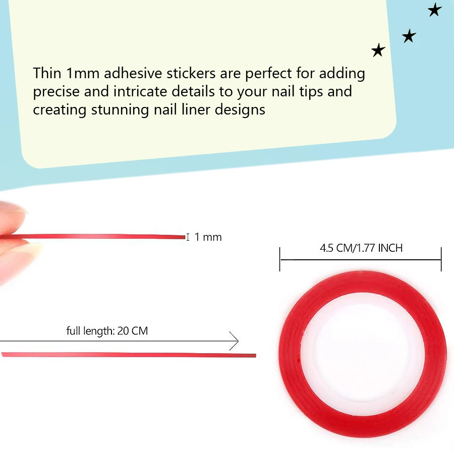 10 rollos de cintas adhesivas  - Striping Tape Nail reseña y precio