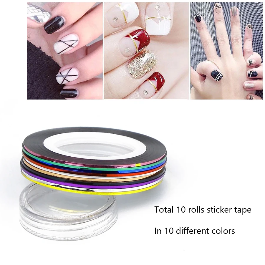 10 rollos de cintas adhesivas  - Striping Tape Nail reseña y precio