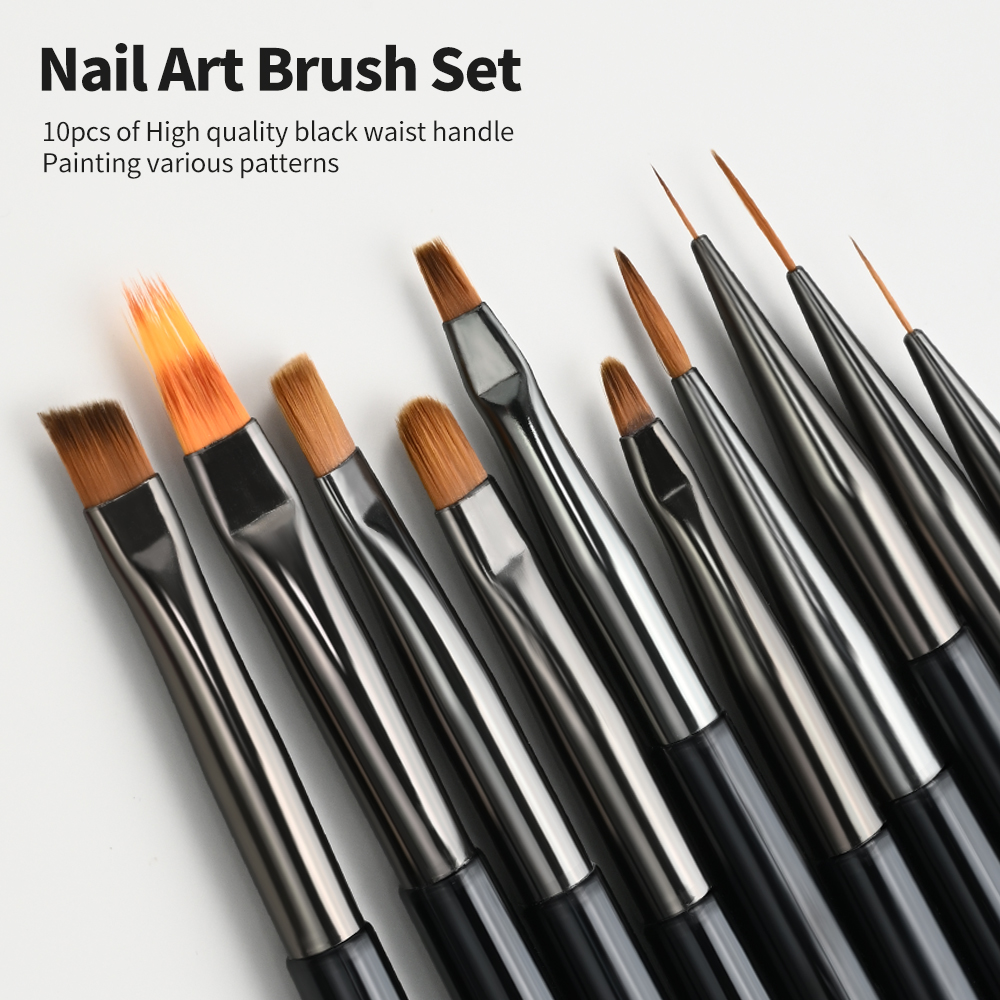 Juego de 10 Pinceles para Deco - Nail Art Brush Set reseña y precio