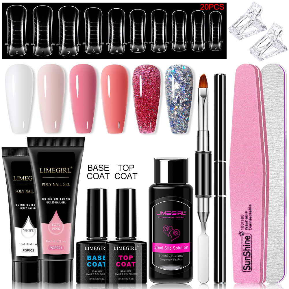 Juego de gel para uñas de poli - Polygel Nail Kit reseña y precio