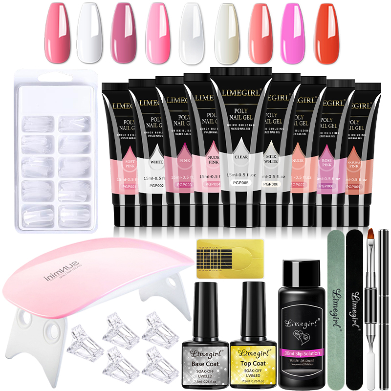 Kit de Gel de uñas de 15ml par - Polygel Nail Kit reseña y precio