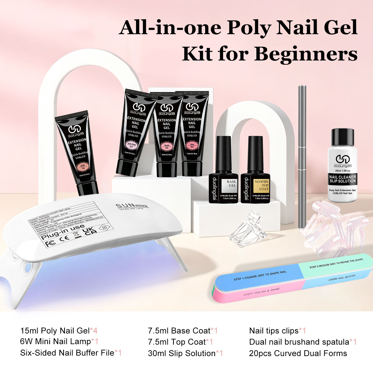 Duolingdai Gel de Extensión de - Polygel Nail Kit reseña y precio