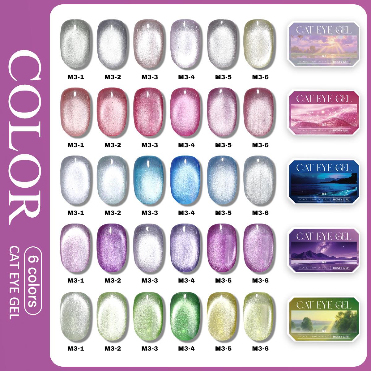 Paleta de 6 Esmaltes de Gel Oj - Nail Gel Polish Set reseña y precio