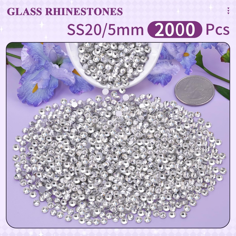 2000 piezas de diamantes de im - Rhinestone Nail Gem reseña y precio