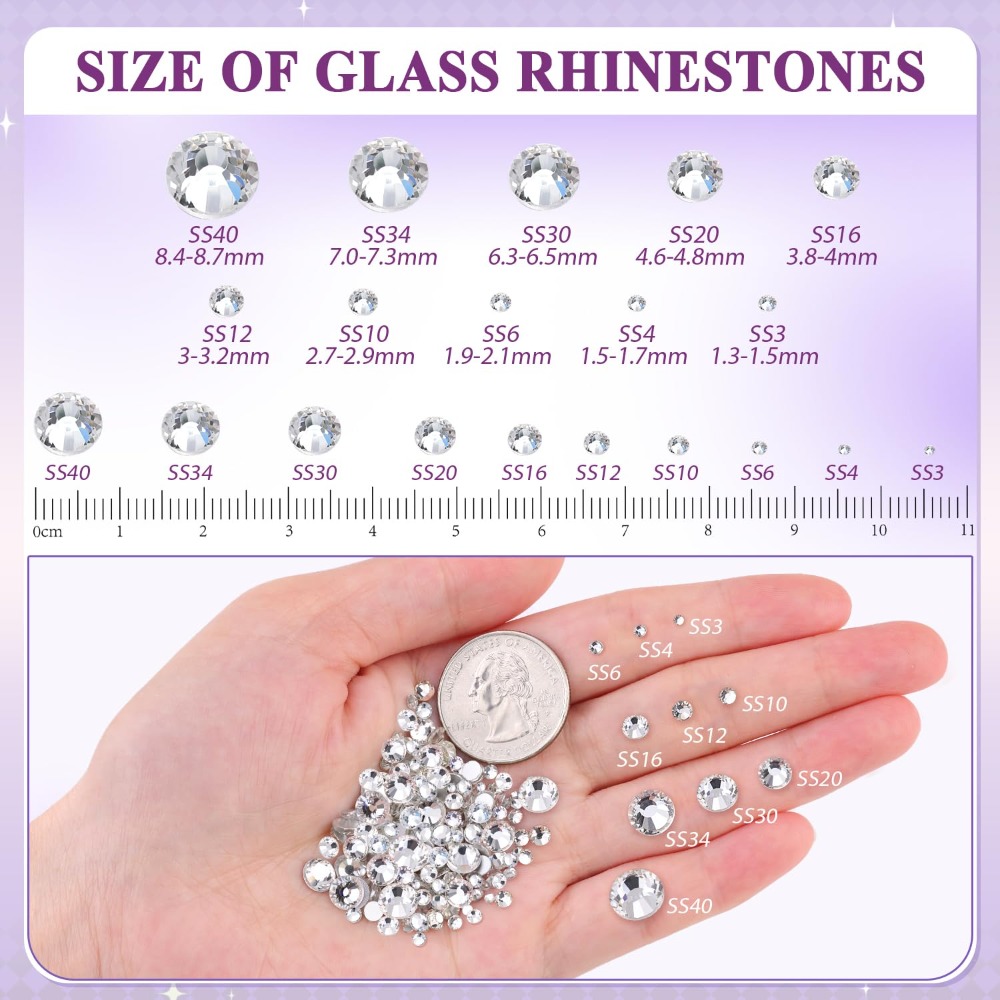 2000 piezas de diamantes de im - Rhinestone Nail Gem reseña y precio