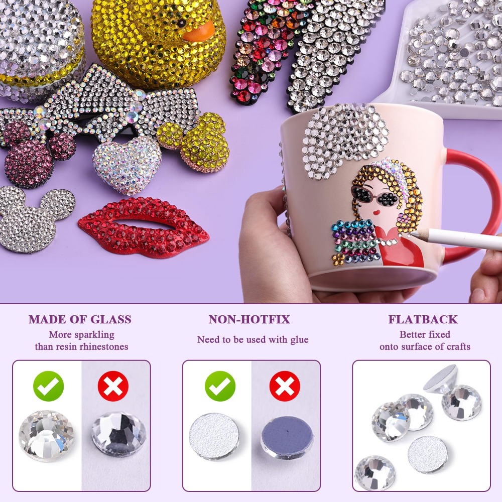 2000 piezas de diamantes de im - Rhinestone Nail Gem reseña y precio