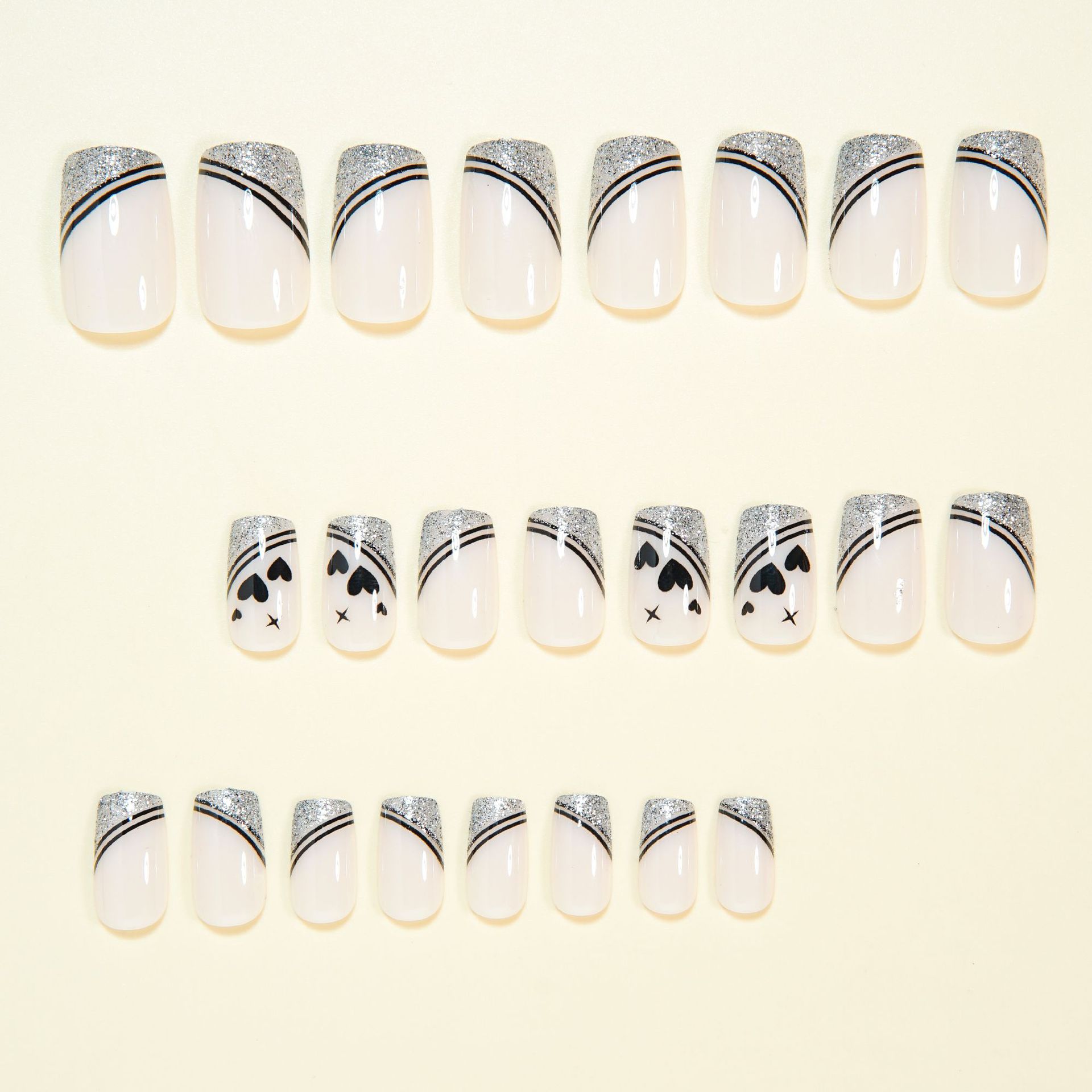 Uñas postizas cuadradas cortas - Nail Art Gliter reseña y precio
