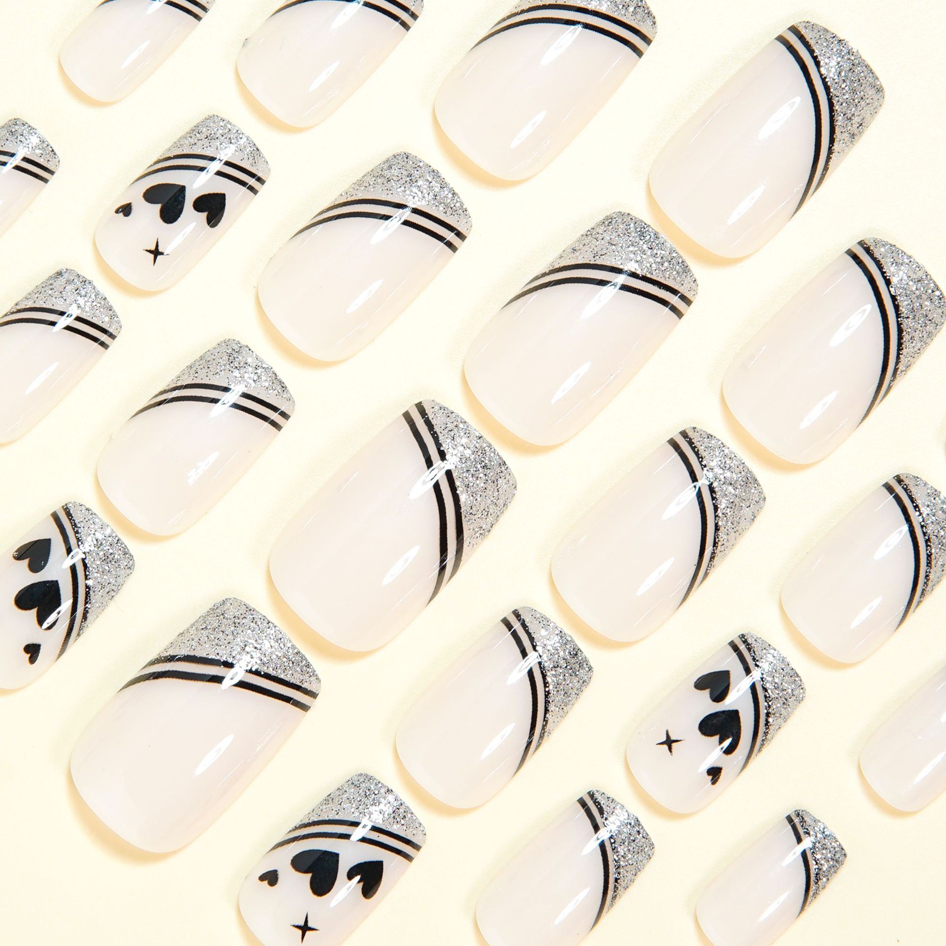 Uñas postizas cuadradas cortas - Nail Art Gliter reseña y precio