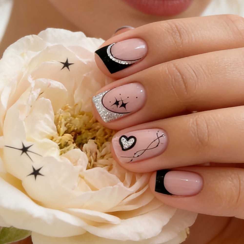 Uñas postizas cuadradas cortas - Nail Art Gliter reseña y precio