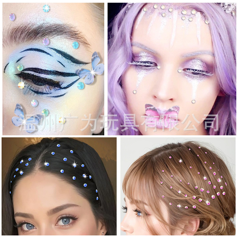 Pegatinas de diamantes de imit - Rhinestone Nail Gem reseña y precio