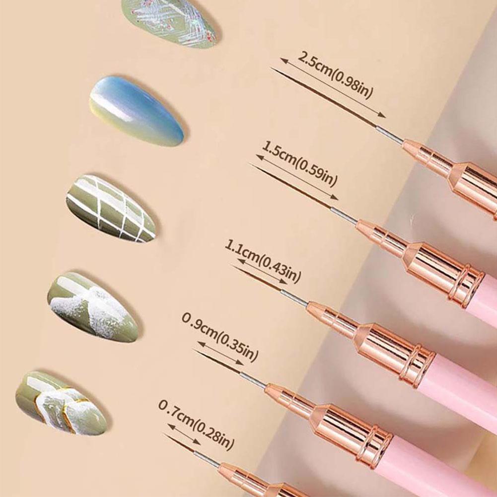 Juego de 5 Pinceles para Decor - Nail Art Brush Set reseña y precio