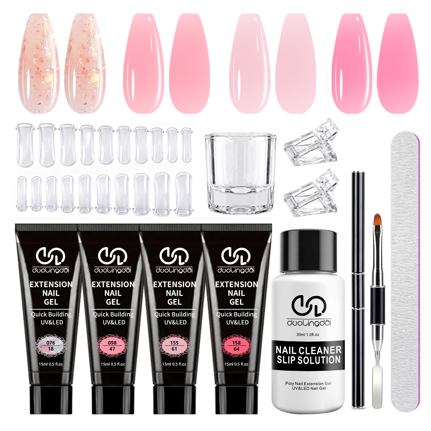 Kit de Uñas de Gel Poly Duolin - Polygel Nail Kit reseña y precio