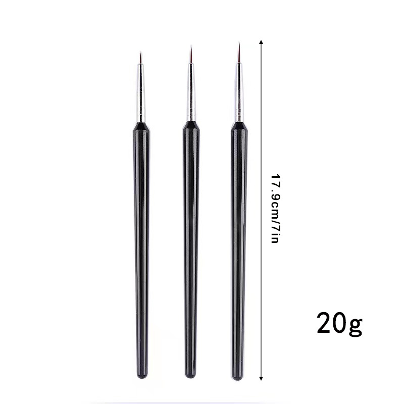 Juego de 3 pinceles ultrafinos - Nail Art Brush Set reseña y precio