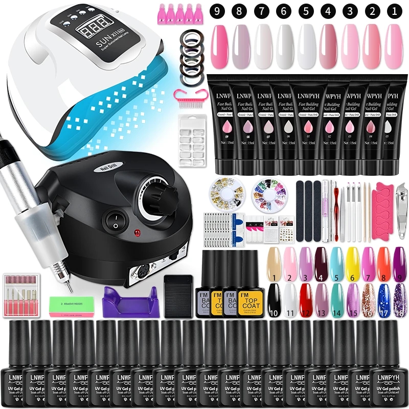 Juego de esmalte de uñas de Ge - Polygel Nail Kit reseña y precio