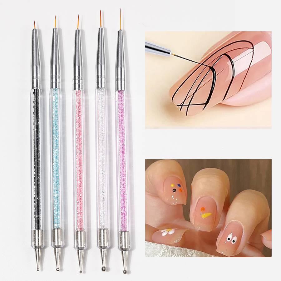 Juego de pinceles de doble pun - Nail Art Brush Set reseña y precio