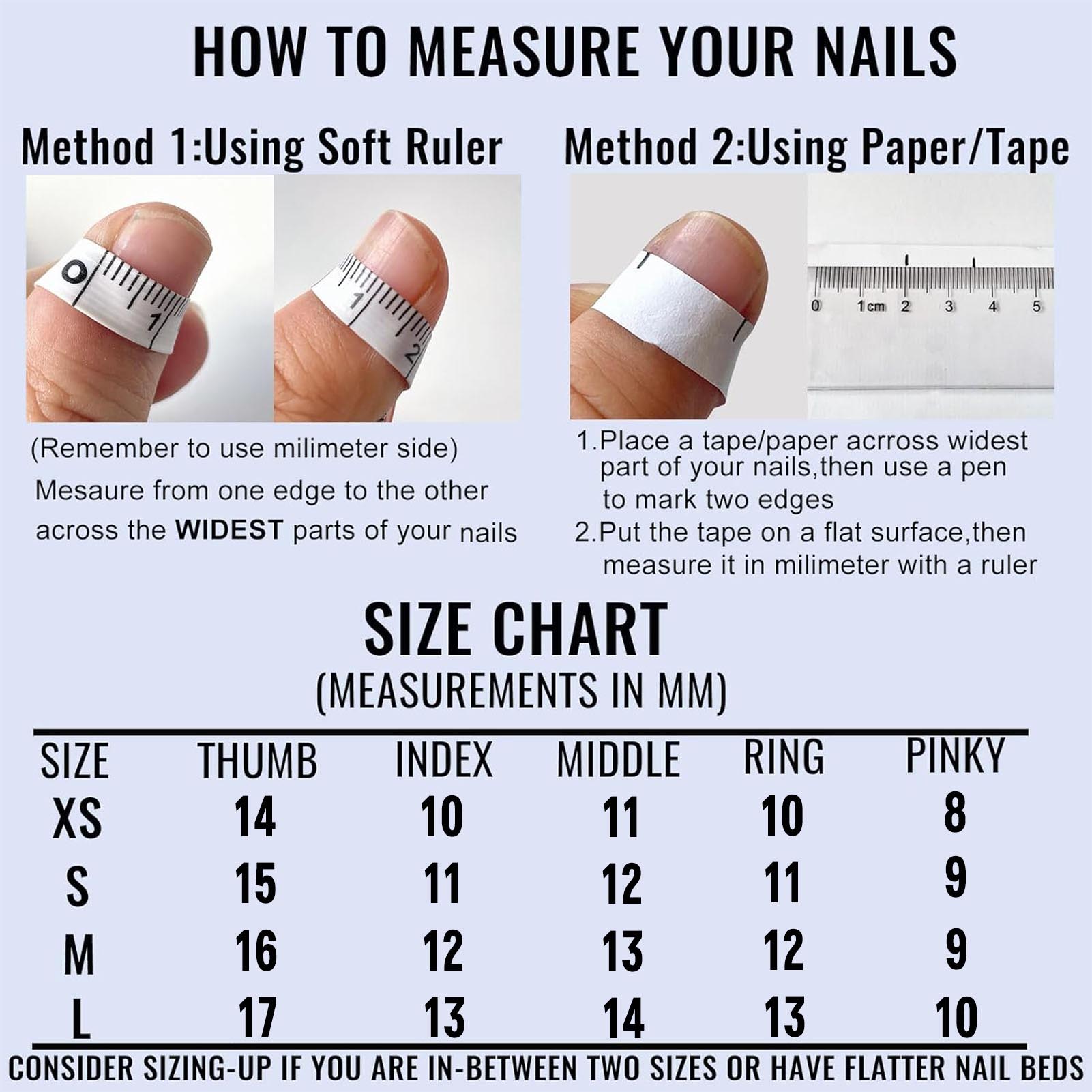 Uñas postizas hechas a mano pa - Nail Art Gliter reseña y precio