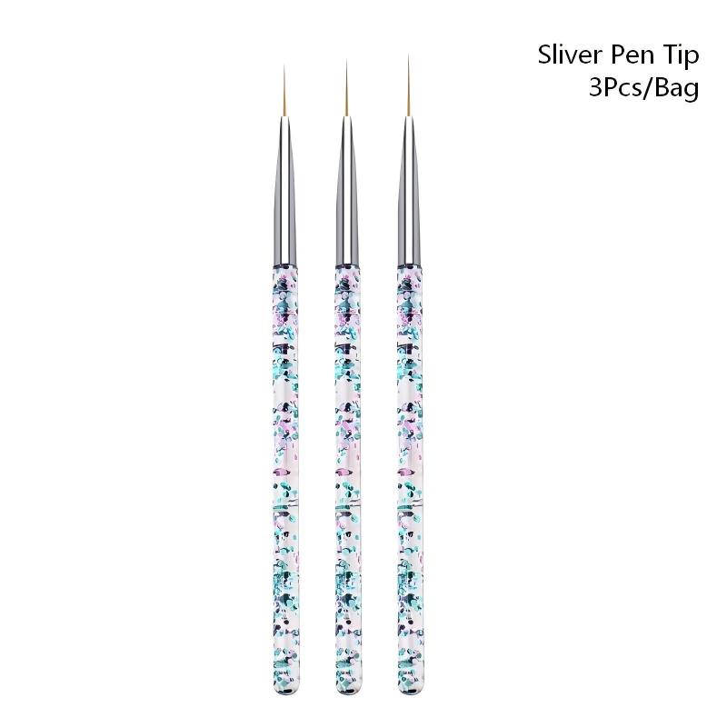 Juego de 3 pinceles transparen - Nail Art Brush Set reseña y precio